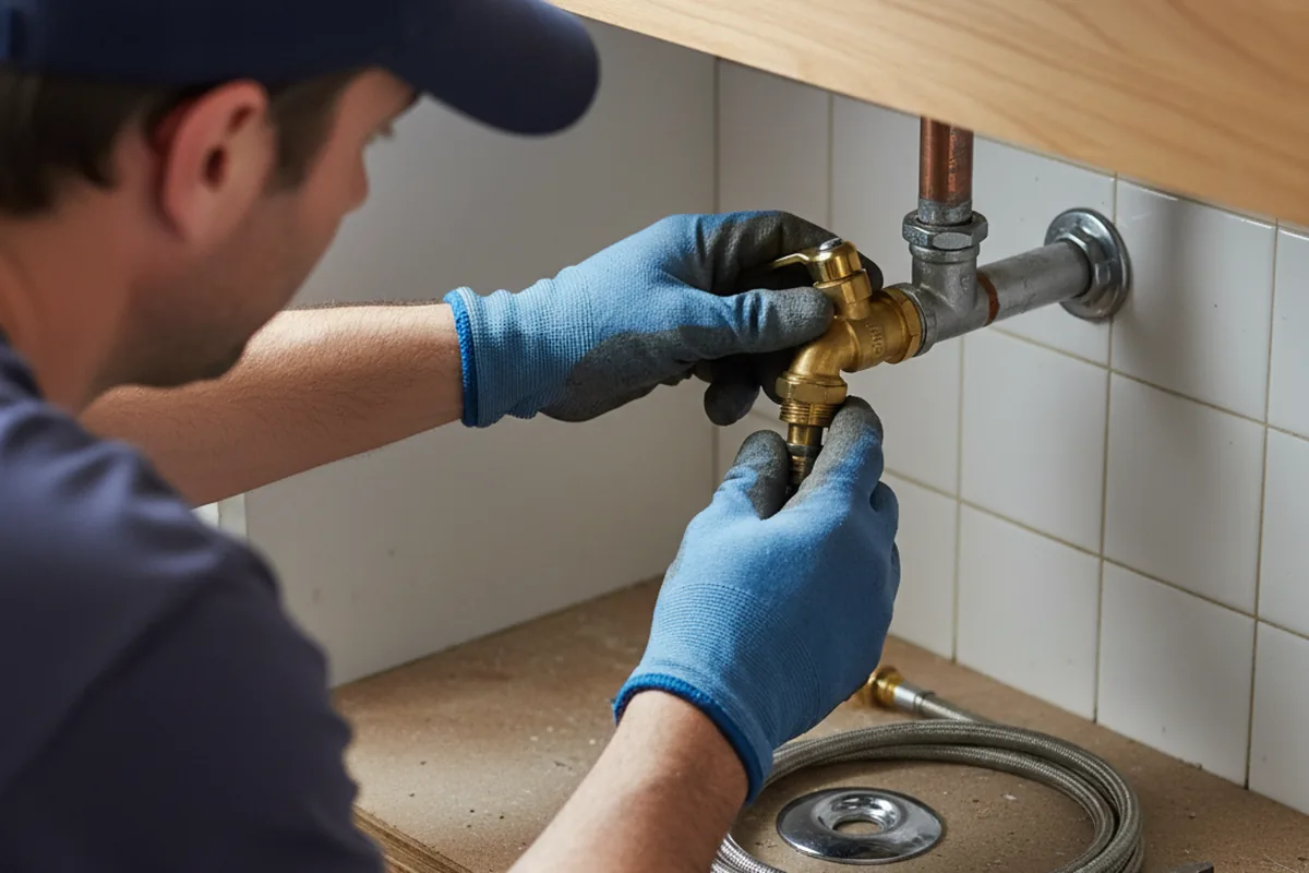 Shutoff valve and fitting work during Well Pump Repair in Lovejoy